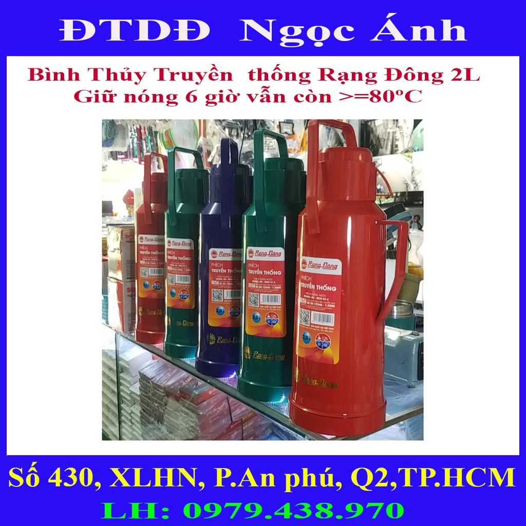 Bình thủy bình giữ nhiệt Rạng Đông 2L