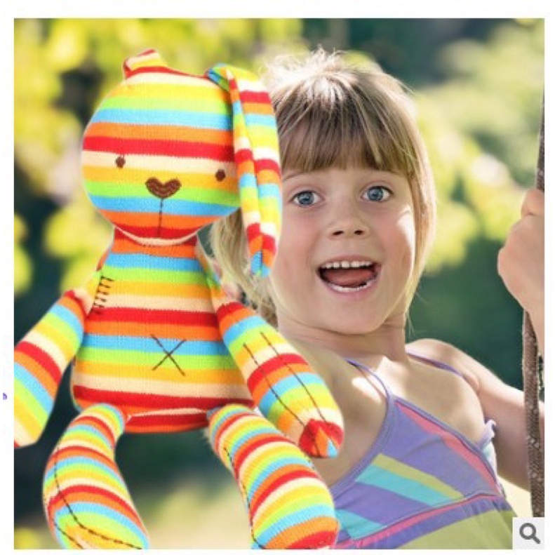 Búp Bê Thỏ Bông Tai Dài Màu Sắc Cầu Vồng Cao Cấp Mềm Mịn Đẹp [DouDou Trấn An Con Ngủ Ngon]