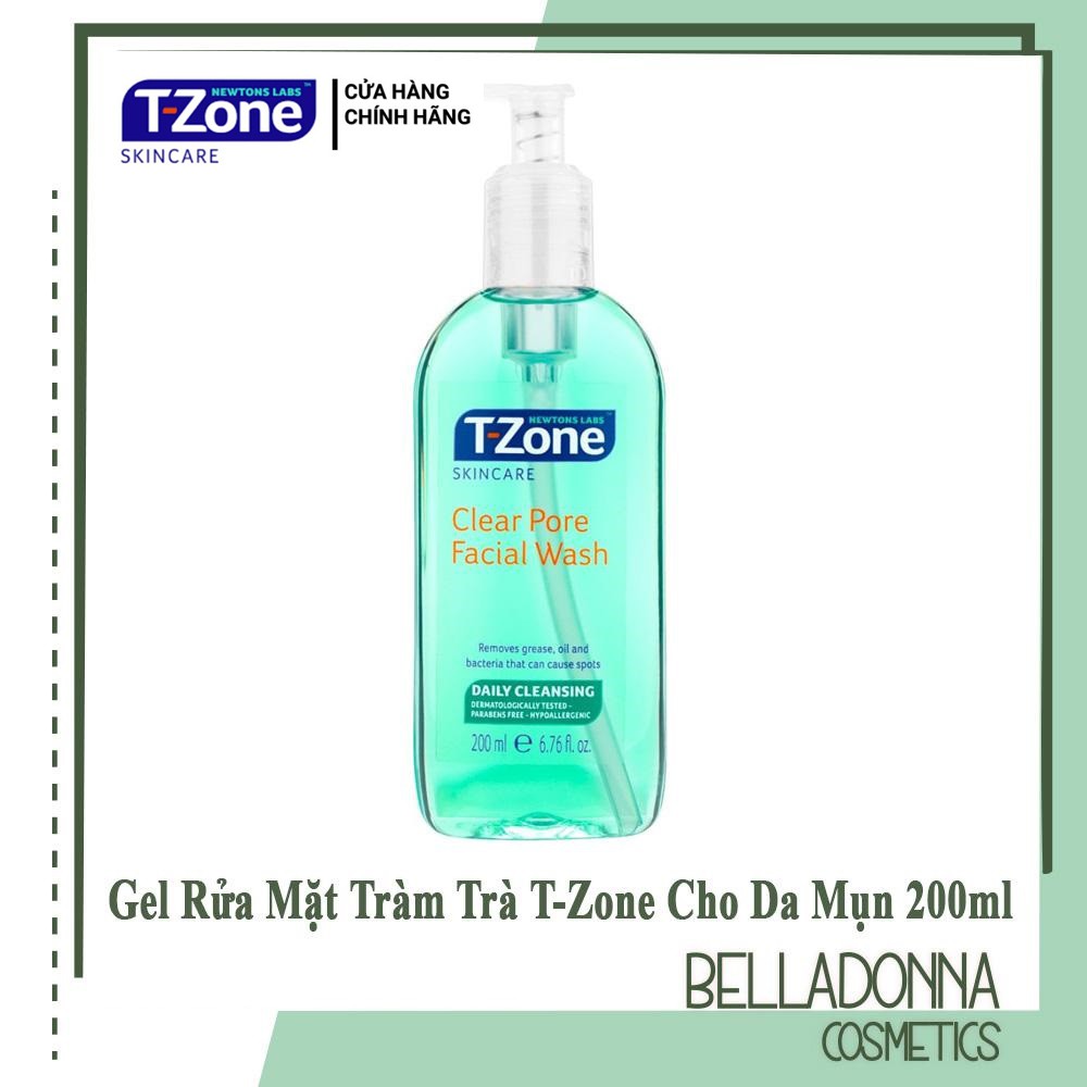 [CHÍNH HÃNG UK] Sữa Rửa Mặt Tràm Trà Cho Da Mụn T-Zone Clear Pore Facial Wash 200ml