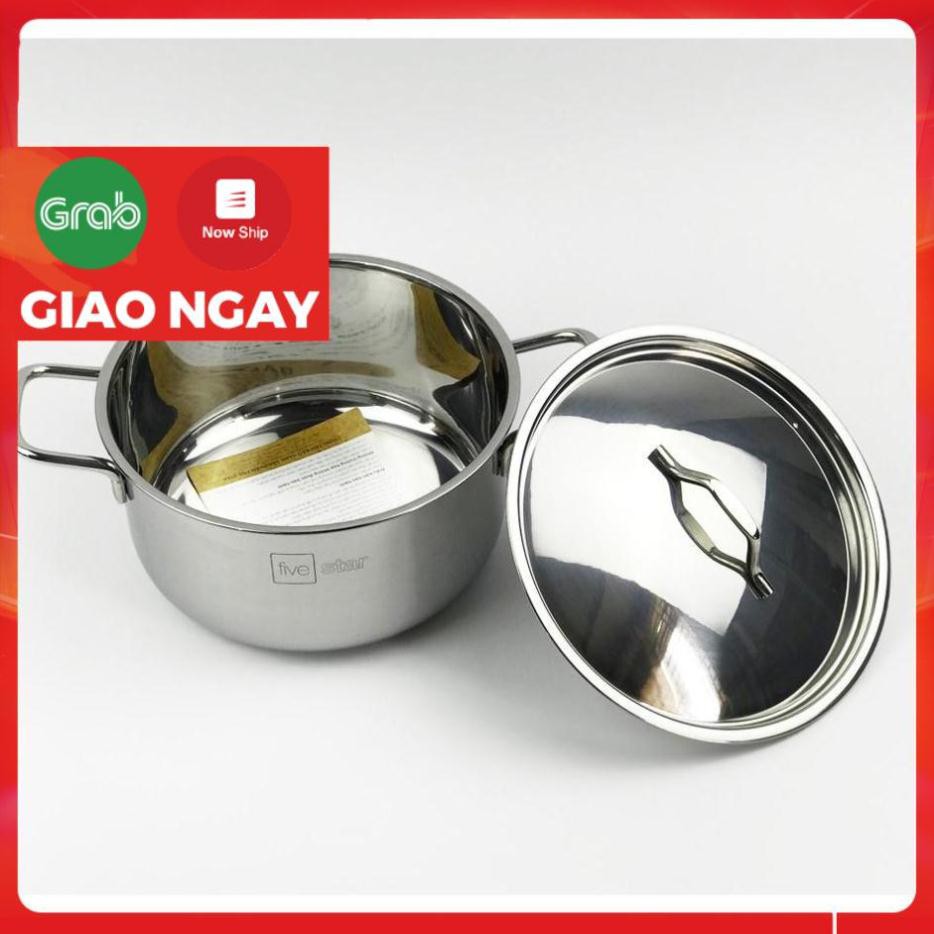 Nồi inox 3 đáy sandwich FiveStar Standard nắp inox , bếp từ, gas, hồng ngoại