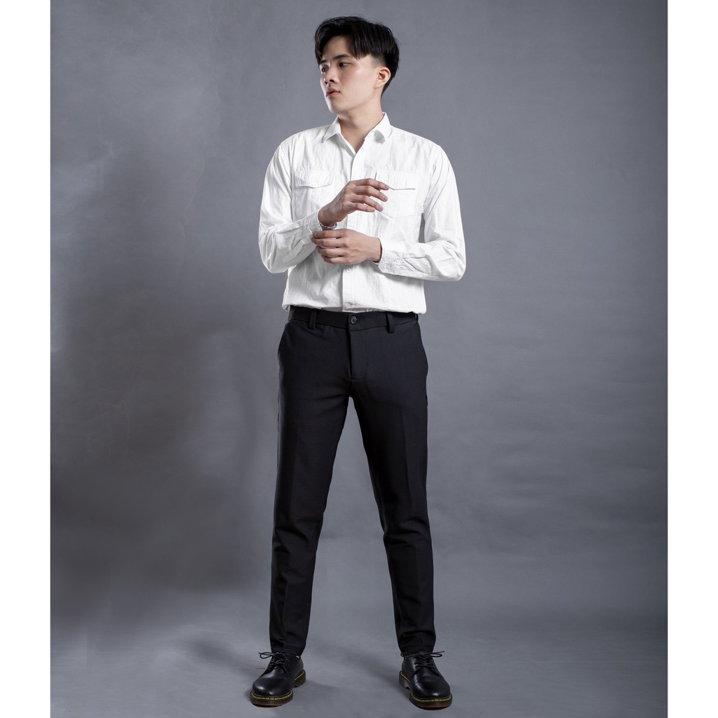 [Mã FAMAYMA2 giảm 10K đơn 50K] Áo sơ mi nam dài tay 2 túi cotton 2 túi 4you - 793 | BigBuy360 - bigbuy360.vn