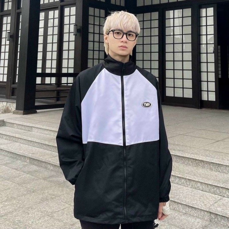 Áo Khoác Dù TMS LOGO MIDSIDE Nam Nữ Ulzzang Unisex Form Rộng Bomber Jacket