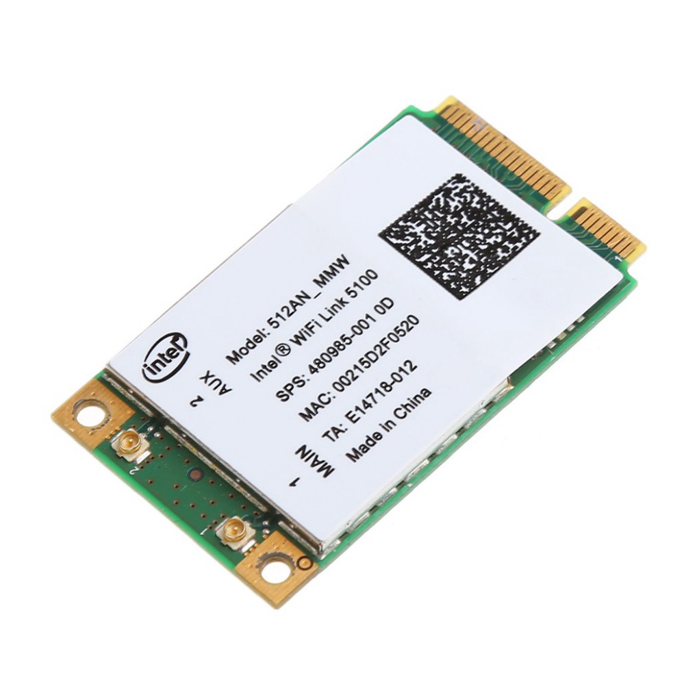 Sale 69% Card mạng không dây WLAN Mini PCI-E 2.4/5GHz cho Link Intel 5100 WIFI 512AN_MMW 300M , Giá gốc 102000đ- 13F18