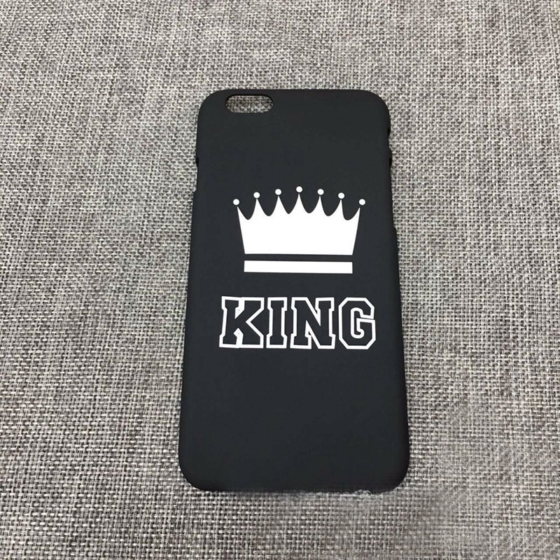 Ốp điện thoại in chữ King/Queen dành cho iPhone 5 6 6S 7 8 Plus