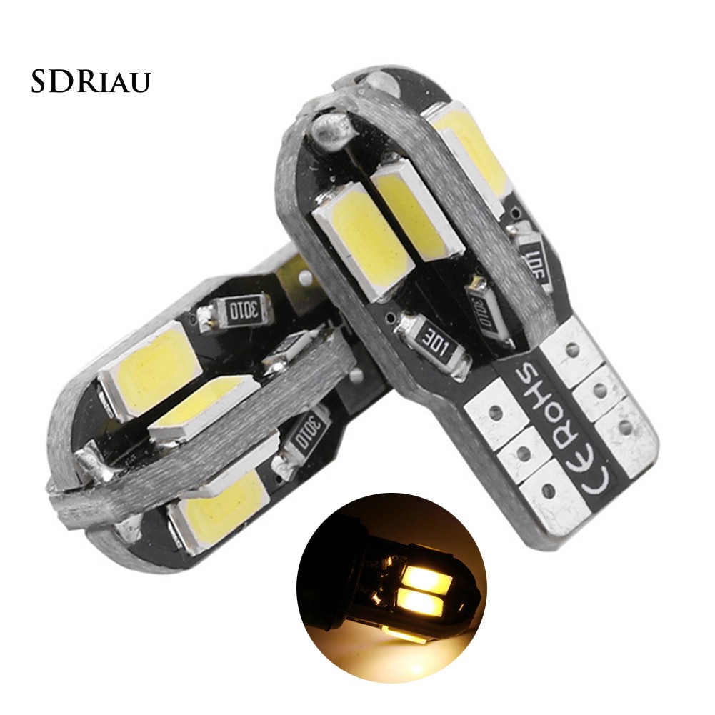 Set 2 đèn soi biển số xe T10 5630 8SMD LED chất lượng cao cho xe ô tô