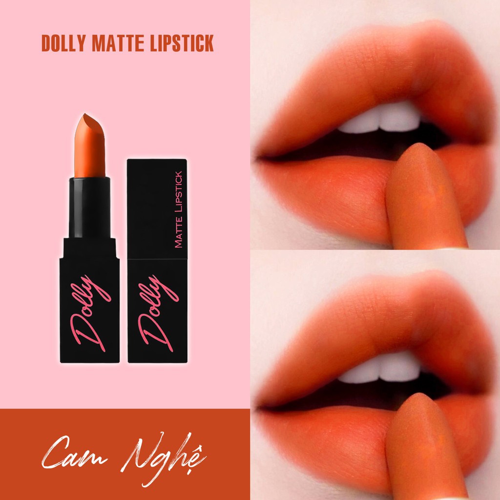 Hot![Cam Nghệ ] Son Sáp Phủ Phấn Dolly Không Chì Màu Cam Nghệ | BigBuy360 - bigbuy360.vn
