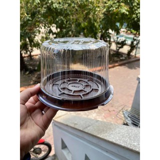 Set 50 cái hộp A014 - hộp tròn nhựa Pet. Size : 16*9cm. Lọt lòng bánh 5”
