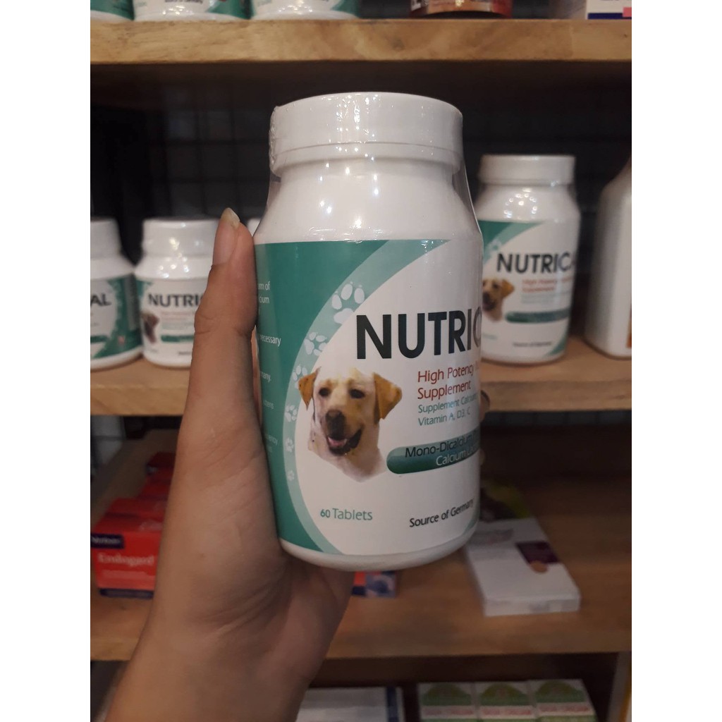 Viên bổ sung canxi cho chó mèo Nutrical 30 tablets nguyên liệu từ Đức sản xuất ở Thái Lan