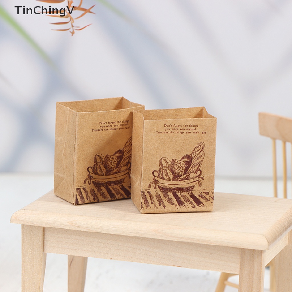 1 Túi Giấy Kraft Đựng Bánh Mì Trang Trí Nhà Búp Bê