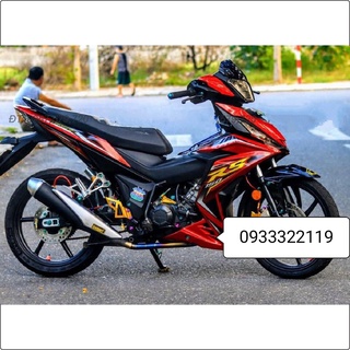 Tem rời honda winner rs v1 đỏ chữ vàng