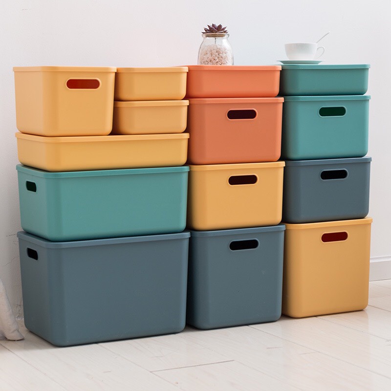 SALE LỚN !!! Hộp Đựng Đồ Có Nắp Bằng Nhựa Đa Năng, Đa Dạng Màu Sắc, Tay Cầm Chắc Chắn Cao Cấp