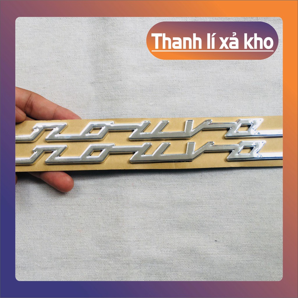 [ XẢ HẾT KHO ] [NEW] TEM CHỮ NOUVO NỔI XI BẠC DÁN XE MỘT THỜI ĐÃ QUA (2 CHỮ)