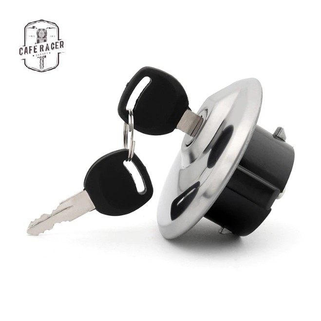 Bộ nắp khóa bình xăng xe máy Su GN, bình Triump mộc