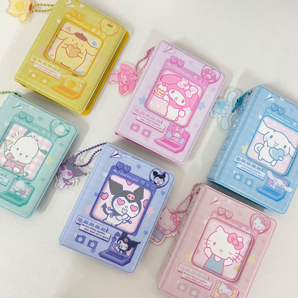 Peach Sanrio rotatable  Star photo pendant key chain Certificate album pendant