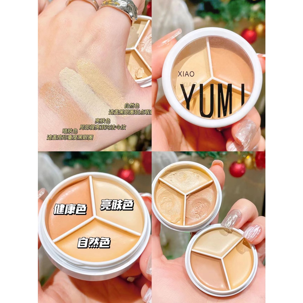 Kem Che Khuyết Điểm Kerasys Ba Màu Che Phủ Quầng Thâm Không Tì Vết