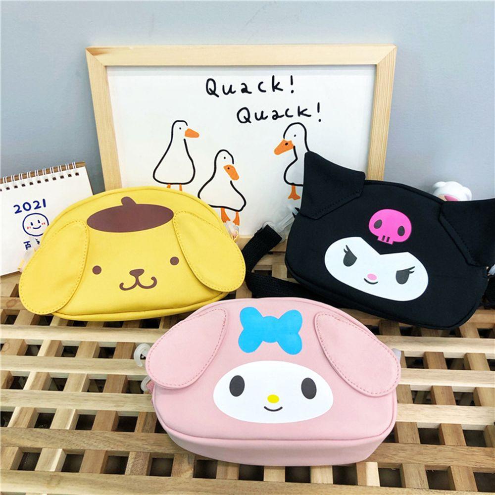 Túi Đeo Chéo Vải Canvas Cỡ Lớn In Họa Tiết Hoạt Hình Dễ Thương Thời Trang Cho Bé Gái