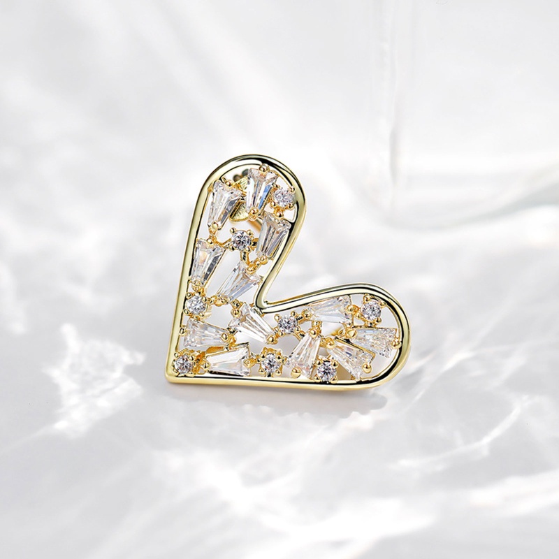 Trâm Cài Áo Hình Trái Tim Dễ Thương Chống Chói