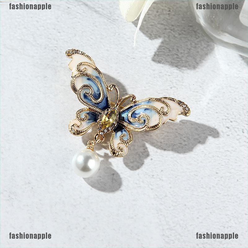 Ghim Cài Áo Hình Bướm Đính Đá Thời Trang Cho Nữ