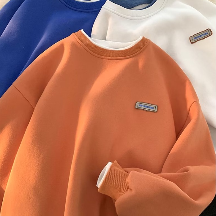 Áo nỉ sweater nữ Áo Sweater Tay Dài Cổ Tròn Dáng Rộng Màu Trơn Thời Trang Hàn Quốc Cá Tính Cho Nam áo sweater form rộng Áo len cặp đôi