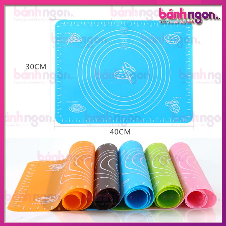 Tấm lót nhào bột silicone/thảm nhào bột chống dính 50x40cm