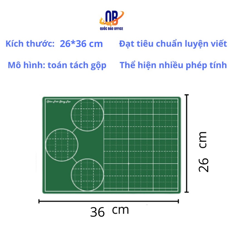 Bảng học sinh 2 mặt Đức Thanh - Bảng con chân trời sáng tạo chất liệu gỗ, bảng tách gộp 20x30cm - 1 chiếc