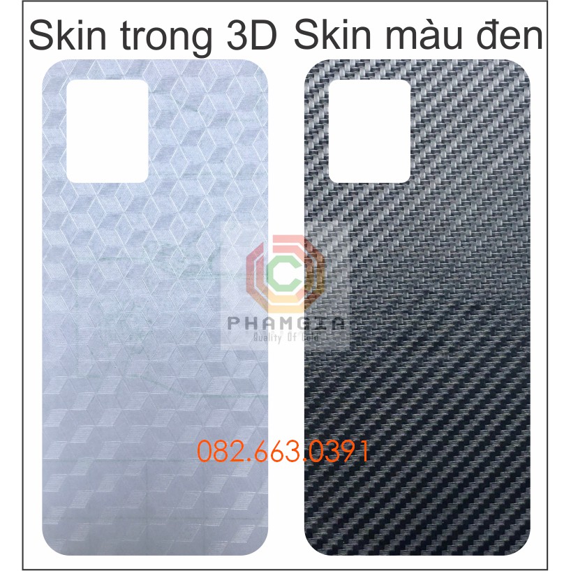 Miếng dán mặt lưng skin carbon Realme 8 / Realme 8 pro