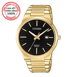 Đồng hồ nam citizen dây kim loại pin kính cứng bi5062-55e