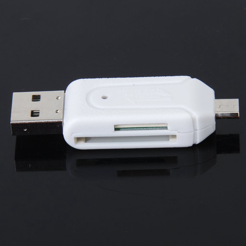 USB 2.0 + USB mini OTG SD Card Reader Cell Phone Tablet PC