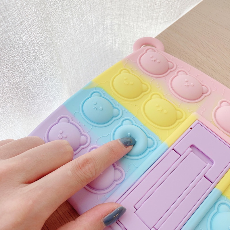 Ốp Máy Tính Bảng Silicone Mềm Có Đế Đỡ Bút 3D Kèm Ngăn Đựng Bút Cho Samsung Galaxy Tab A 8.0 2019 SM-T290 T295 T297