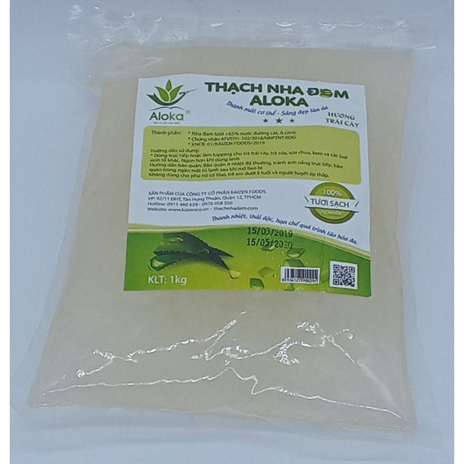 Thạch nha đam hương trái cây Aloka THƠM MÁT (Bịch 1kg)