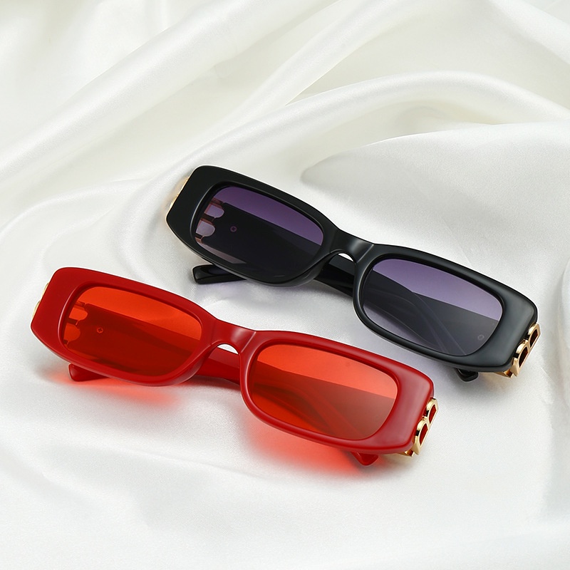 (AIMURUSI) COD Kính Mát Gọng Vuông Nhỏ In Chữ B Thời Trang Unisex