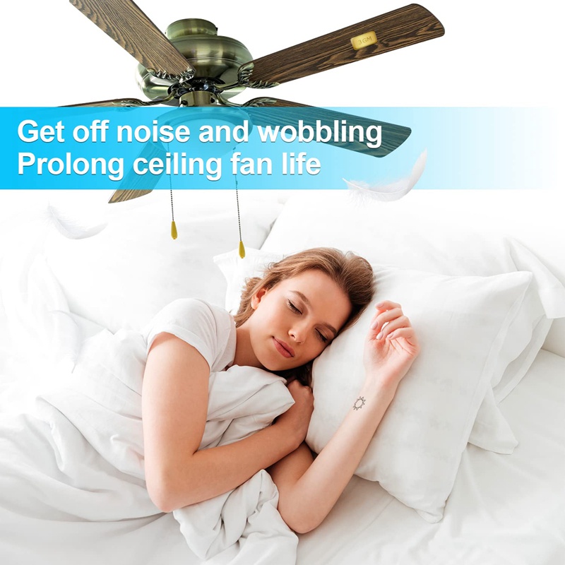 Bộ 20 Cái Kẹp Cân Bằng Cánh Quạt Trần Nhà Tự Dính 3G Kèm 5 Kẹp Cân Bằng Bằng Kim Loại