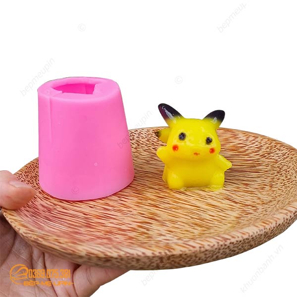 Khuôn silicon pikachu hoạt hình đáng yêu làm bánh