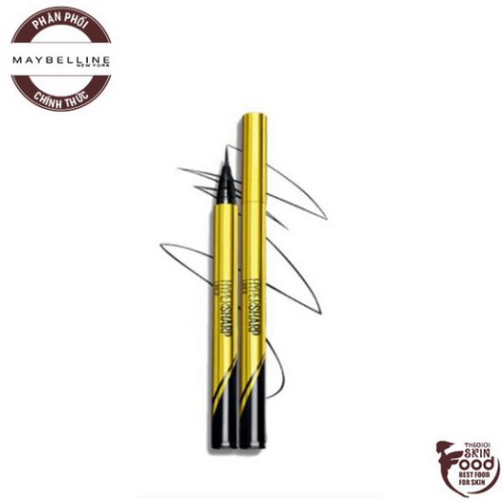 Bút Kẻ Mắt Nước Siêu Mảnh, Sắc Nét, Không Trôi Maybelline Hyper Sharp Laser Eyeliner (Nắp Vàng) 0.5g A143