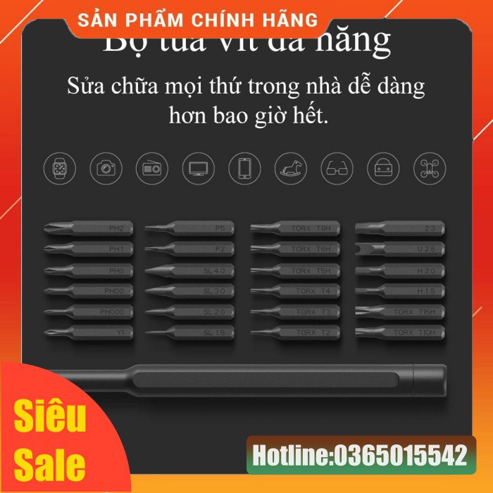 [Chính Hãng] Bộ Tua Vít Bỏ Túi Đa Năng Xiaomi Mijia Wiha - Bộ 24 Đầu Vít Tiện Lợi - Có Hút Nam Châm Chắc Chắn