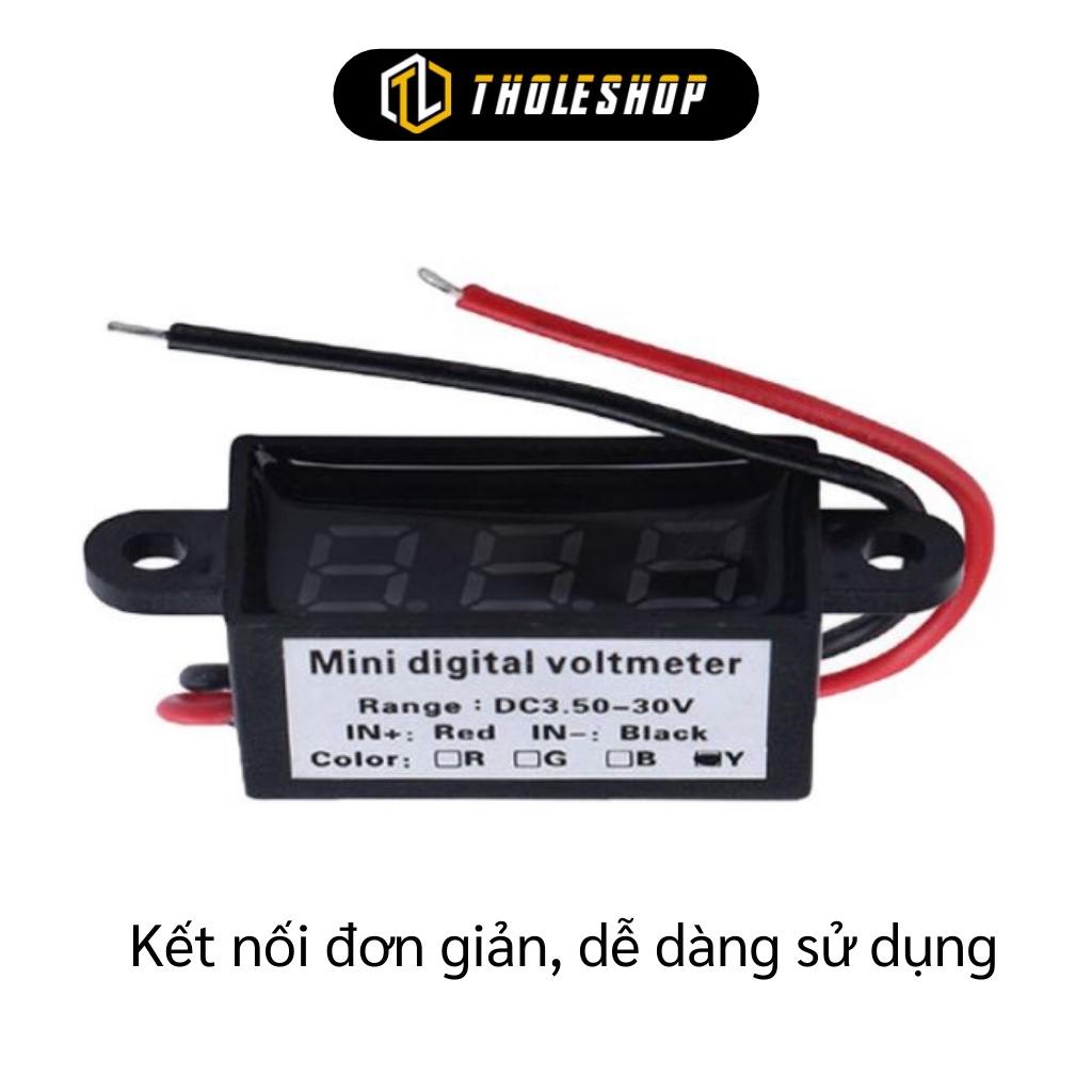 Vôn Kế - Máy Đo Vôn Kế DC 3.5-30V Màn Hình Led Kỹ Thuật Số, Chống Thấm Nước 6361