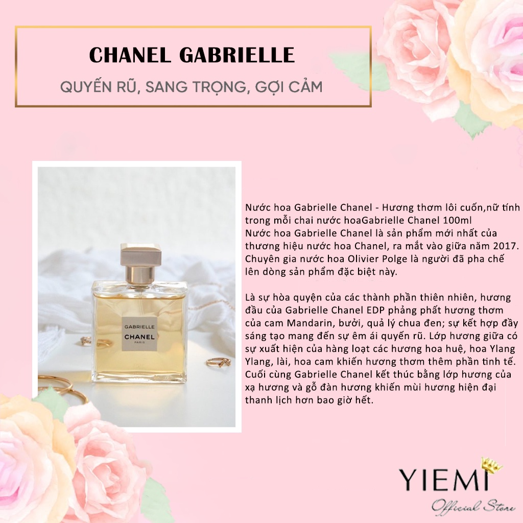 Nước hoa 𝐂𝐡𝐚𝐧𝐞𝐥 EDP, Nước Hoa Nữ hương hoa, mùi hương sang trọng, quý phái
