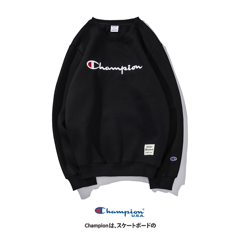 Áo Sweater Tay Dài Cổ Tròn Thêu Chữ Champion Thời Trang Dành Cho Phụ Nữ