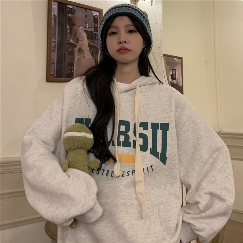 Áo hoodie SUXI dài tay thời trang Hàn Quốc cho nữ