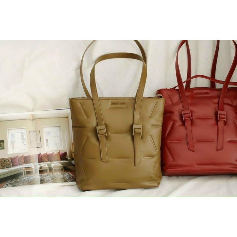 TNS - Túi tote form vuông hottrend khoá kéo CnK Pufet tote-chất da mềm cao cấp chần bông cá tính-màu nâu coffee cực tây