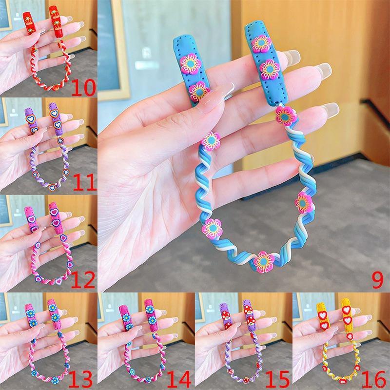 Dây buộc tóc đính hoa màu sắc ngọt ngào xinh xắn cho bé