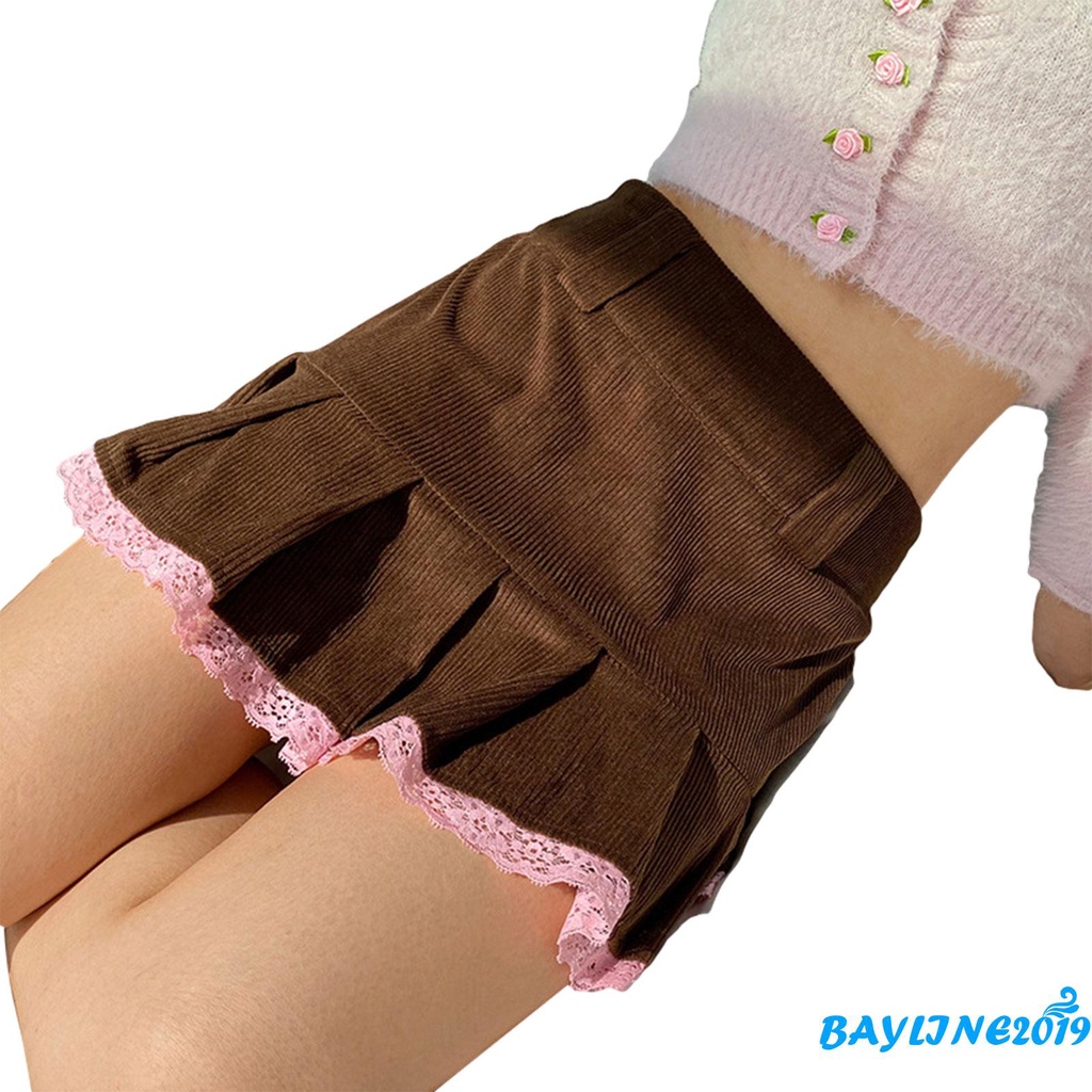 Chân váy xếp ly lưng cao trẻ trung thời trang cho nữ