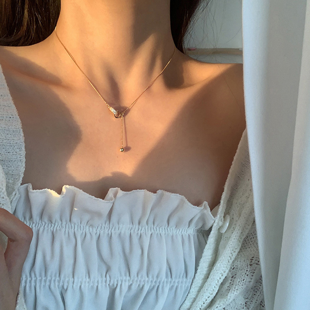 vòng cổ Hợp Kim Mặt Tròn Phong Cách Hàn Quốc Cho Nữ