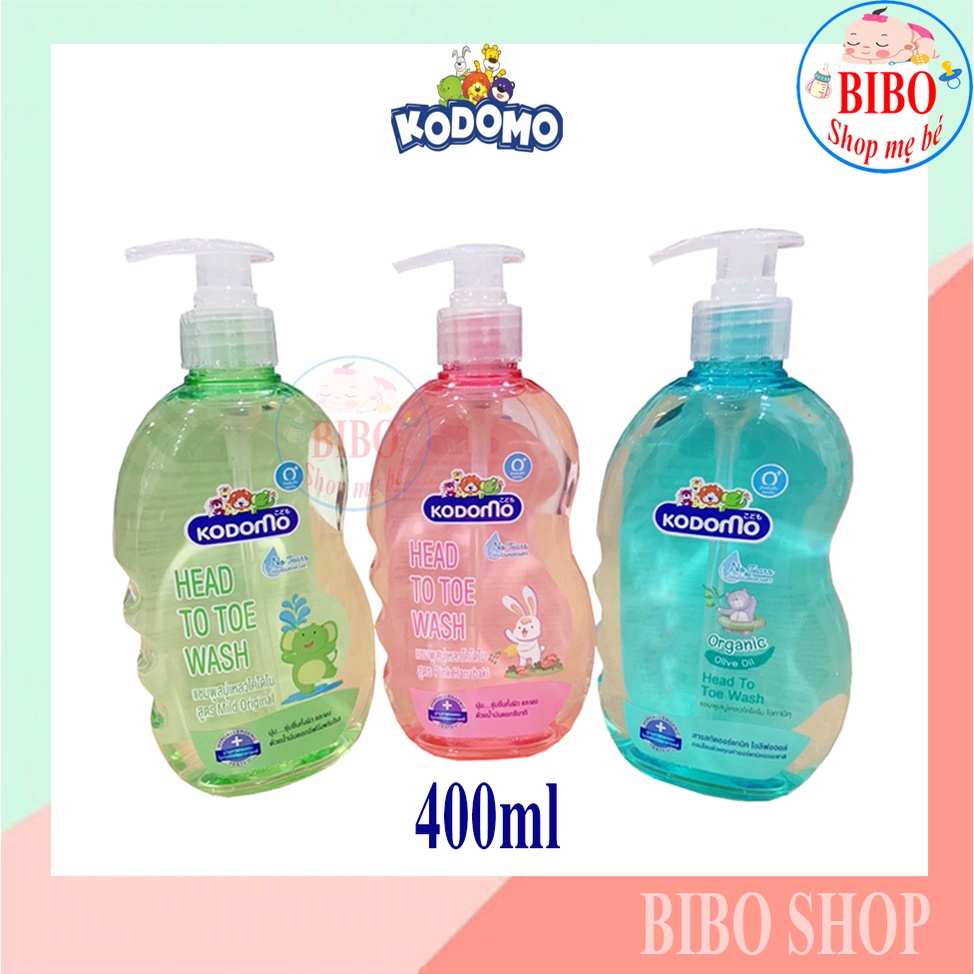 Dầu tắm gội cho bé Kodomo Head To Toe - 200ml,400ml - Thương hiệu Thái Lan