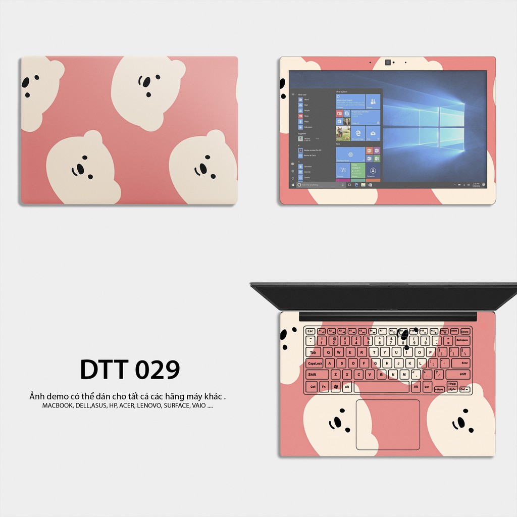 Miếng Dán Skin Laptop / Có mẫu decal dán cho tất cả các hãng máy tính