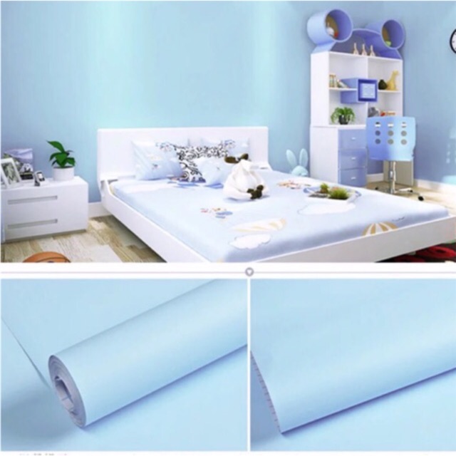 Giấy dán tường màu keo sẵn khổ 45 cm dài 10 m