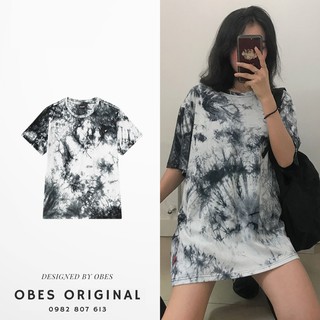 [OBES] Áo phông loang vân may đen A19