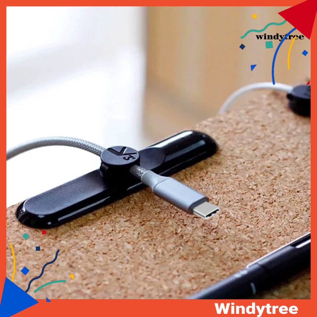 [W &amp; T] Kẹp Quấn Dây Cáp P1 PVC Mini Đơn Giản Hút Nam Châm Sắp Xếp Gọn Gàng Để Bàn