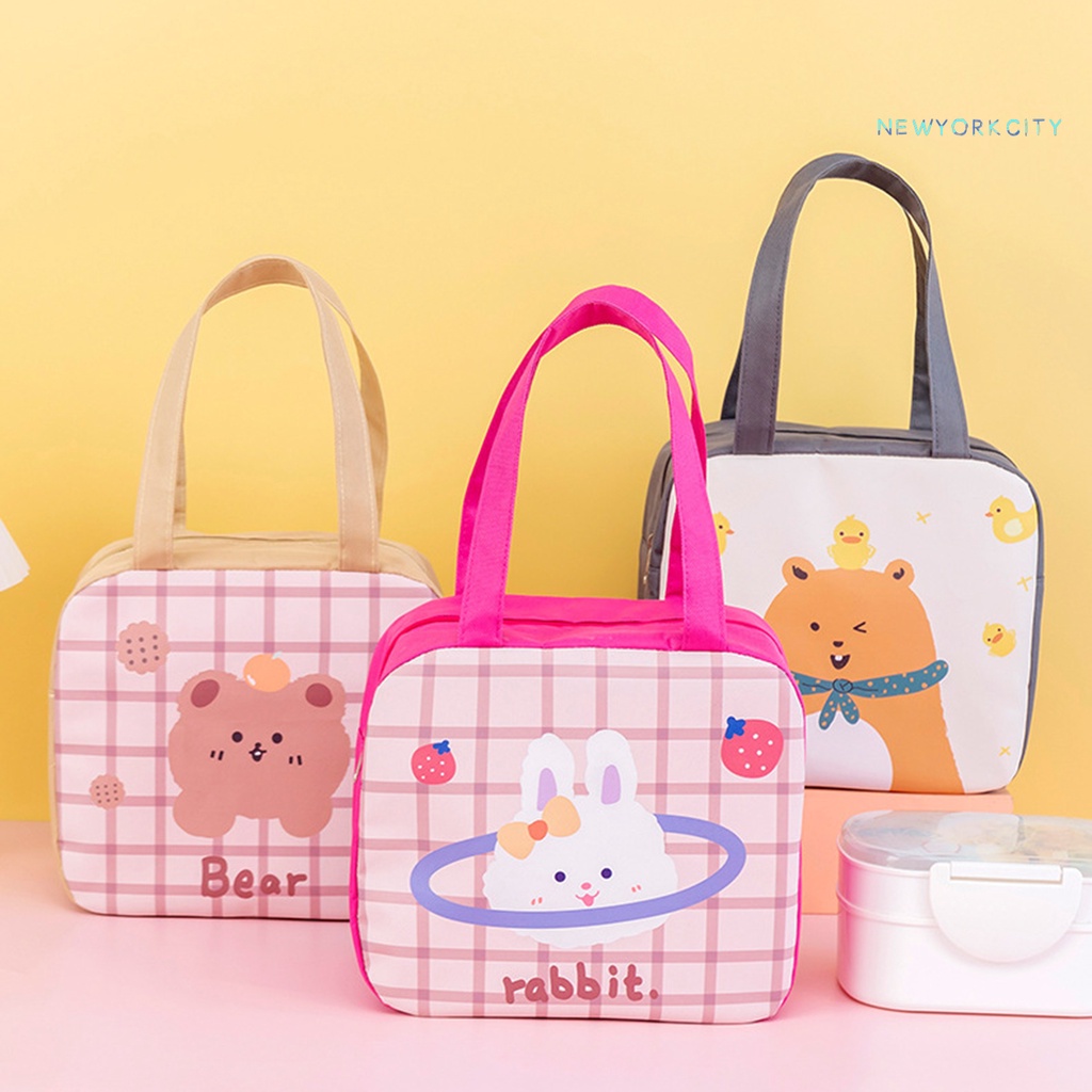 Túi Đựng Hộp Cơm Trưa NYC Chống Nước Cách Nhiệt In Họa Tiết Hoạt Hình Dung Tích Lớn