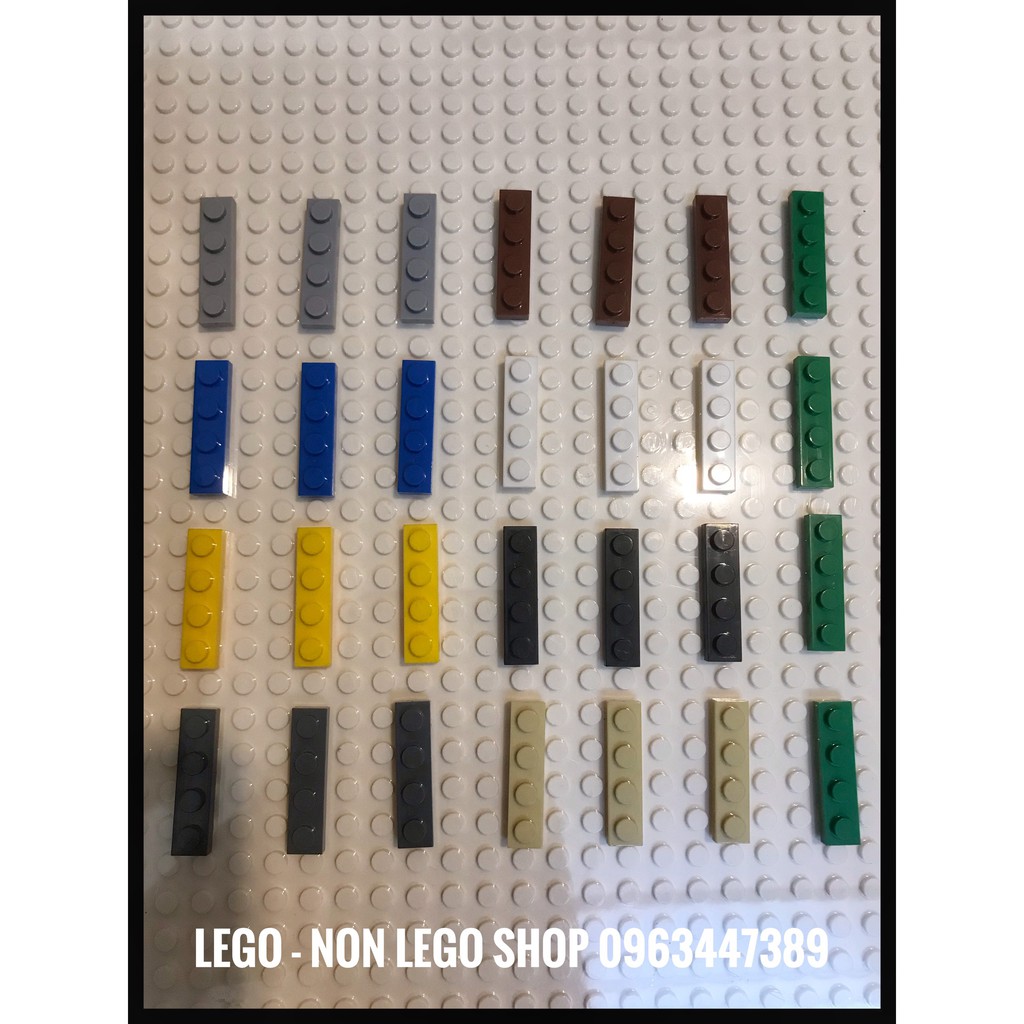 Lego part 1x4 dẹt cơ bản các màu sắc ( 20v )